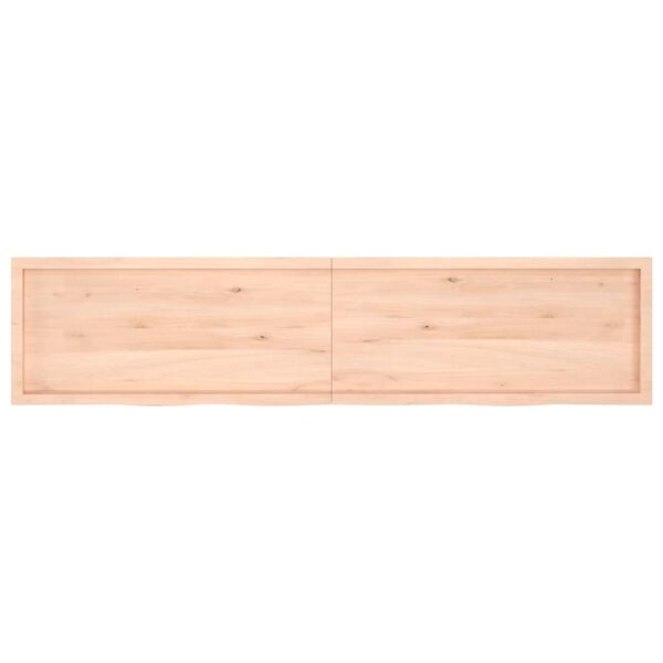vidaXL Tablero de mesa madera maciza roble sin tratar 220x50x(2-6) cm