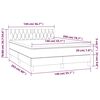 vidaXL Cama box spring colch&oacute;n luces LED tela marr&oacute;n oscuro 140x200cm