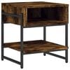 vidaXL Mesa de centro madera de ingenier&iacute;a roble ahumado 40x40x45 cm