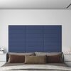 vidaXL Paneles de pared 12 uds tela azul 60x15 cm 1,08 m&sup2;
