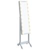 vidaXL Espejo de pie con LED blanco 34x37x146 cm
