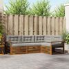 vidaXL Conjunto de sof&aacute;s de exterior 4 pcs Gris Natural y Claro