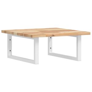vidaXL Estante de lavabo de pared acero y madera maciza de acacia
