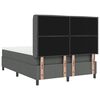 vidaXL Cama tipo Box Spring con colch&oacute;n Gris oscuro 140 x 190 cm tela
