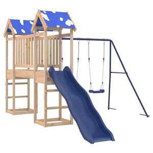 vidaXL Parque infantil de exterior de madera maciza de pino