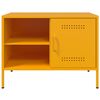 vidaXL Muebles para TV 2 piezas acero amarillo mostaza 68x39x50,5 cm
