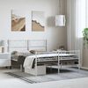 vidaXL Estructura cama sin colchón con estribo metal blanco 150x200 cm