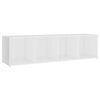 vidaXL Mueble para TV madera contrachapada blanco 142,5x35x36,5 cm