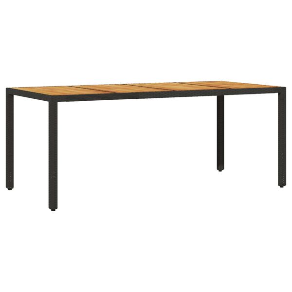 vidaXL Set de comedor jard&iacute;n 9 pzas con cojines rat&aacute;n PE acacia negro