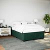 vidaXL Estructura cama sin colch&oacute;n terciopelo verde oscuro 160x200 cm