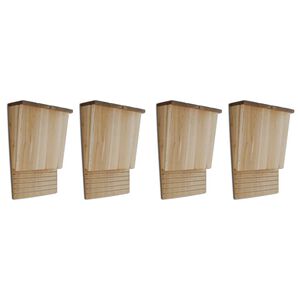 vidaXL Casas para murci&eacute;lagos 4 unidades de madera 22x12x34 cm