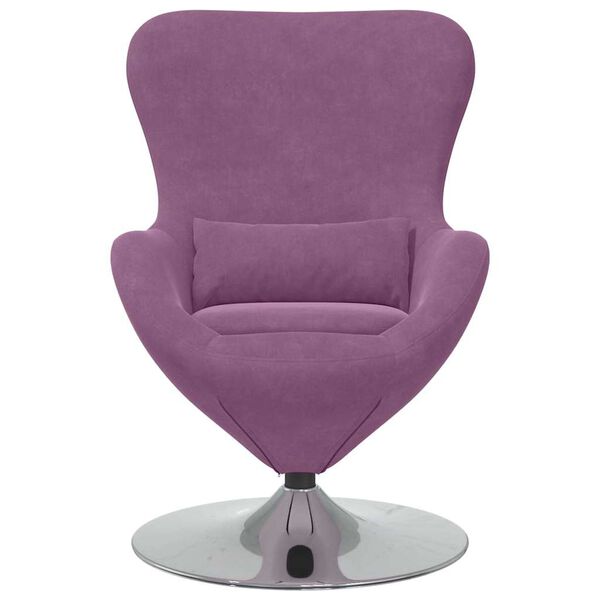 vidaXL Sill&oacute;n huevo Morado Terciopelo