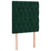 vidaXL Cabecero de cama verde oscuro 80x7x118/128 cm Terciopelo