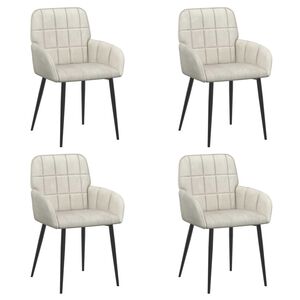 vidaXL Sillas de comedor 4 uds. Terciopelo Crema 57 x 50 x 85 cm