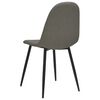 vidaXL Sillas comedor 4 uds cuero sint&eacute;tico gris oscuro 45x53,5x83 cm