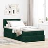 vidaXL Cama otomana con colch&oacute;n 120x190 cm terciopelo verde oscuro
