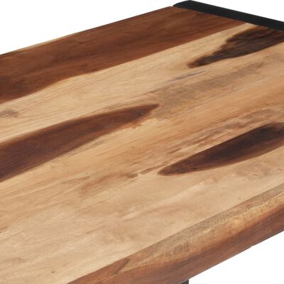 vidaXL Mesa de comedor madera maciza acabado de Sheesham 120x60x75 cm