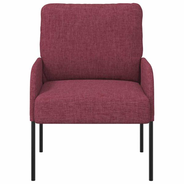 vidaXL Sof&aacute;s con coj&iacute;n 55cm Rojo vino Madera contrachapada