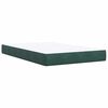 vidaXL Cama box spring con colch&oacute;n terciopelo verde oscuro 120x190 cm