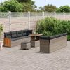 vidaXL Conjunto de sof&aacute;s de jard&iacute;n con coj&iacute;n 11 pcs Gris