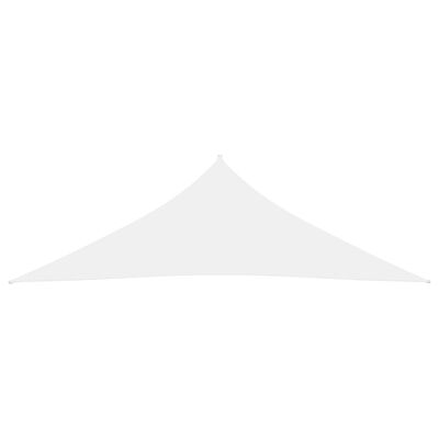 vidaXL Toldo de vela triangular tela Oxford blanco 3,5x3,5x4,9 m