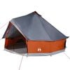 vidaXL Tienda familiar tipi 12 personas impermeable gris naranja
