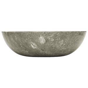 vidaXL Lavabo gris m&aacute;rmol &Oslash;40x12 cm