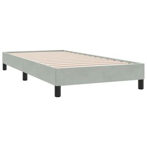 vidaXL Estructura de cama sin colch&oacute;n terciopelo gris claro 100x220 cm