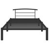 vidaXL Estructura de cama sin colch&oacute;n metal negro 100x200 cm