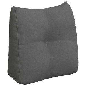 vidaXL Coj&iacute;n de Espalda Gris oscuro 45 x 24 x 50 cm tela