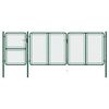 vidaXL Puerta de jard&iacute;n de acero 400 x 125 cm verde