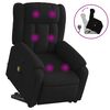 vidaXL Sill&oacute;n reclinable de masaje elevable tela negro