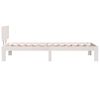 vidaXL Estructura de cama individual sin colch&oacute;n blanco 75x190 cm