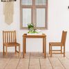 vidaXL Conjunto de comedor de jardín de 3 piezas 80x80 cm de madera maciza de teca
