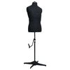 vidaXL Maniqu&iacute; de sastre ajustable hombre negro talla 37-45