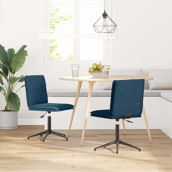 vidaXL Sillas de comedor 2 unidades terciopelo azul