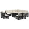 vidaXL Conjunto de sof&aacute;s de jard&iacute;n 12 uds. Negro rat&aacute;n sint&eacute;tico