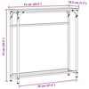 vidaXL Mesa Consola con estante Madera vieja 75 x 19,5 x 75 cm