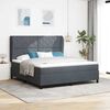 vidaXL Cama tipo Box Spring Gris oscuro 200 x 180 cm Poli&eacute;ster