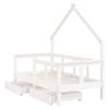 vidaXL Estructura cama ni&ntilde;os con cajones madera pino blanco 70x140 cm
