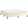 vidaXL Estructura de cama sin colch&oacute;n cuero sint&eacute;tico crema 180x200 cm