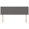 vidaXL Cabeceros 2 unidades cuero sintético gris 72x5x78/88 cm