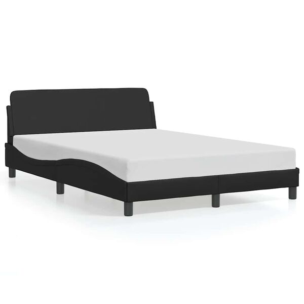 vidaXL Estructura de cama Dover cuero sint&eacute;tico negro 120x200 cm