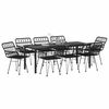 vidaXL Conjunto de Comedor de Jard&iacute;n 9 pcs Negro