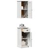 vidaXL Juego de muebles de ba&ntilde;o con caj&oacute;n VIGO 2 pcs Marr&oacute;n y blanco