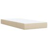 vidaXL Cama box spring con colch&oacute;n tela color crema 100x200 cm