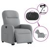 vidaXL Sill&oacute;n el&eacute;ctrico reclinable elevable de tela gris claro