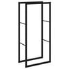 vidaXL Le&ntilde;ero de acero negro 55x30x116 cm