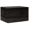 vidaXL Caja de madera con tapa madera maciza de pino negra 40x30x23 cm