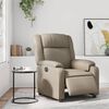 vidaXL Sill&oacute;n reclinable el&eacute;ctrico de cuero sint&eacute;tico color capuchino